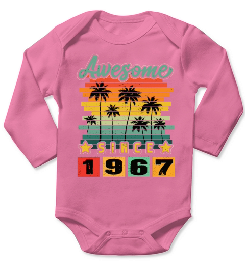 Awesome Since 1967 Long Sleeve Baby One-Piece