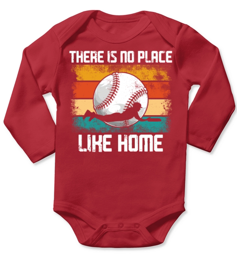 Baseball Fan Field Diamond Vintage Long Sleeve Baby One-Piece