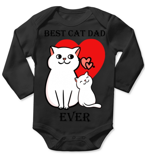 Best Cat Dad Ever Long Sleeve Baby One-Piece