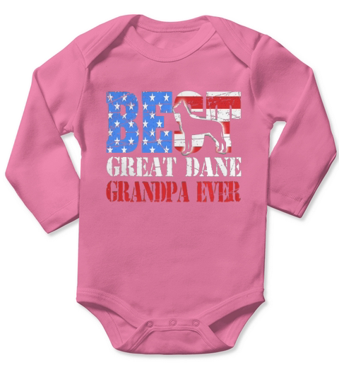 Best Great Dane Grandpa Ever shirt Long Sleeve Baby One-Piece