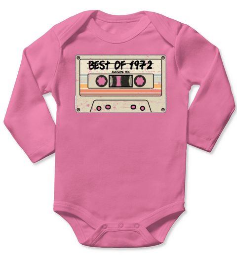 Best of 1972 Long Sleeve Baby One-Piece