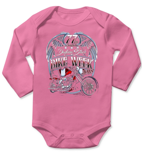 Bike Week Biker Motorcycle Long Sleeve Baby One-Piece