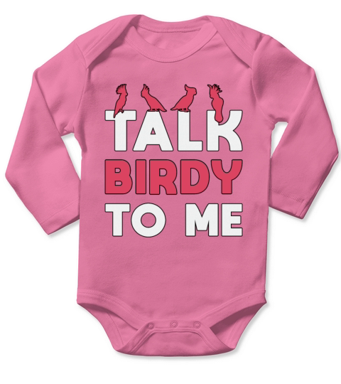 Bird Watching Retro Talk Birdy To Me Bird Watcher Long Sleeve Baby One-Piece
