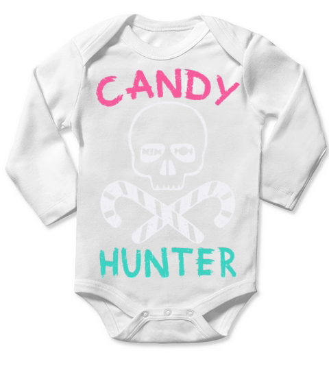 Candy Hunter Halloween Funny Long Sleeve Baby One-Piece