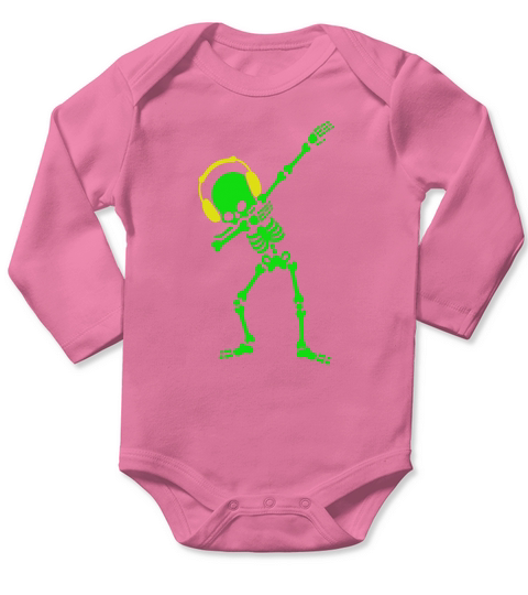 Dabbing Skeleton Dabbin Dab Hip hop funny Halloween Shirt Long Sleeve Baby One-Piece
