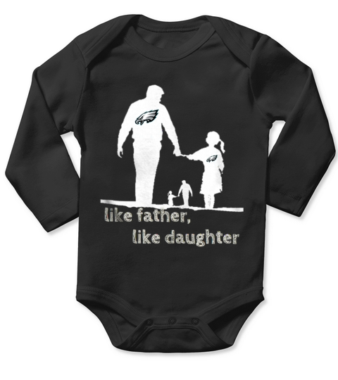 Eagles fans like father like daughter Long Sleeve Baby One-Piece