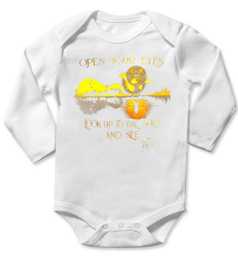 Freddie Mercury open your eyes look up to the skies and see Long Sleeve Baby One-Piece