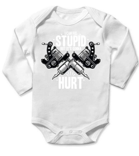 Funny Tattooer Humor Men Women Tattoo Artist Long Sleeve Baby One-Piece