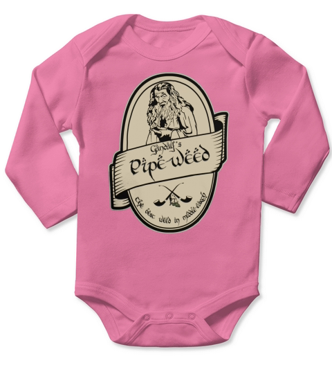 Gandalf Pipe Weed Long Sleeve Baby One-Piece