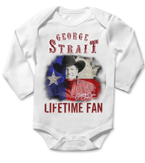 George Strait T-shirt Long Sleeve Baby One-Piece