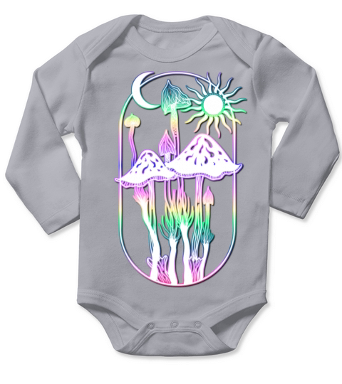 Goblincore Dark Academia Aesthetic Mushroom Long Sleeve Baby One-Piece