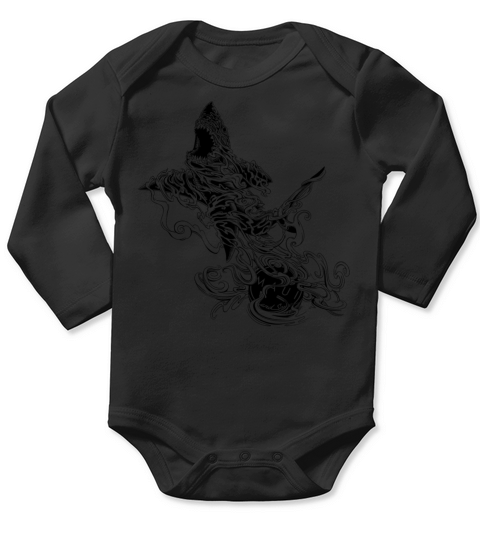 Great White Ghost Long Sleeve Baby One-Piece