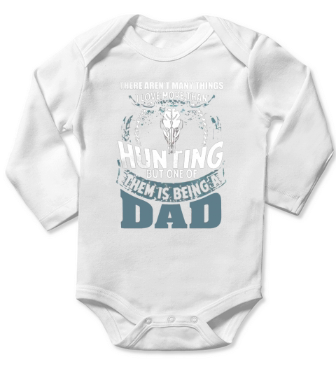 HUNTING DAD T SHIRT FUNNY FATHERS DAY GIFT Long Sleeve Baby One-Piece