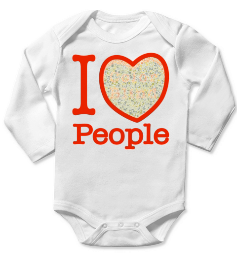 I love Color blind people Long Sleeve Baby One-Piece