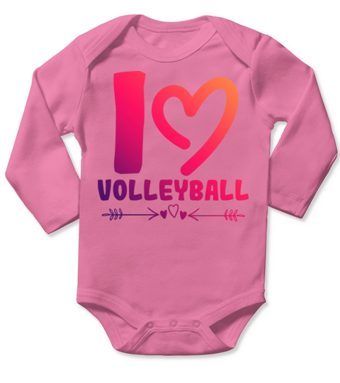 I love volleyball Long Sleeve Baby One-Piece
