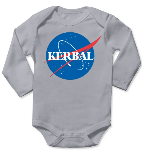 Kerbal Space Program Nasa Logo Large Long Sleeve Baby One-Piece