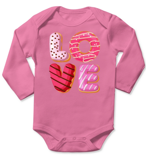 Love Donut - Funny Foodie Doughnut Donut Lover Long Sleeve Baby One-Piece