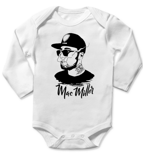 Mac Miller Deeply Graphic Long Sleeve Baby One-Piece