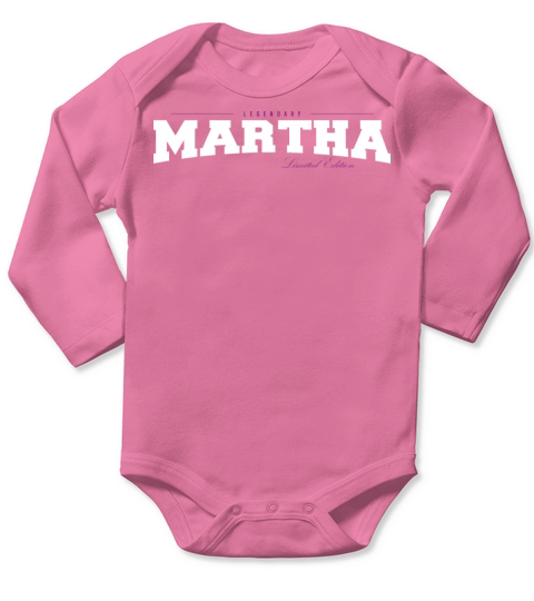 Martha Name Limited Edition Funny Retro Vintage Long Sleeve Baby One-Piece