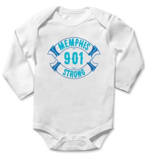 Memphis 901 Strong T-Shirt Distressed Vintage Area Code Tee Long Sleeve Baby One-Piece