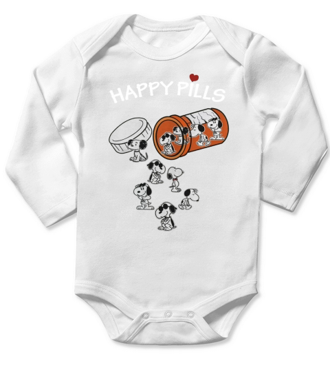 Pills Snoopy Long Sleeve Baby One-Piece