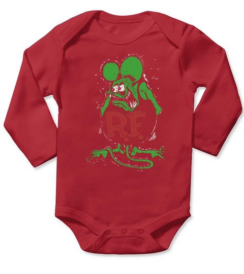 Rat fink Distressed T-Shirt Long Sleeve Baby One-Piece