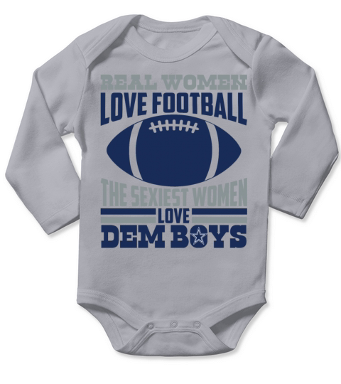 Real Women Love Football The Sexiest Women Love Long Sleeve Baby One-Piece
