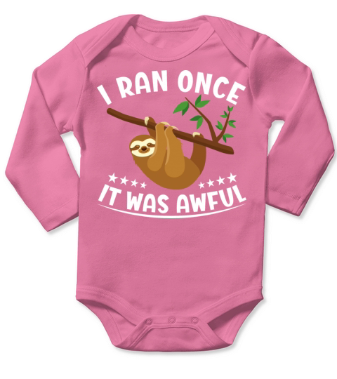 Sarcastic Running Quote Long Sleeve Baby One-Piece