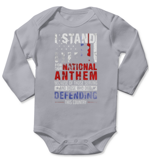 Stand for the National Anthem - Military Support Shirt Long Sleeve Baby One-Piece