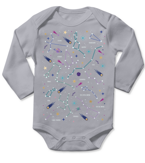 The Stars Long Sleeve Baby One-Piece