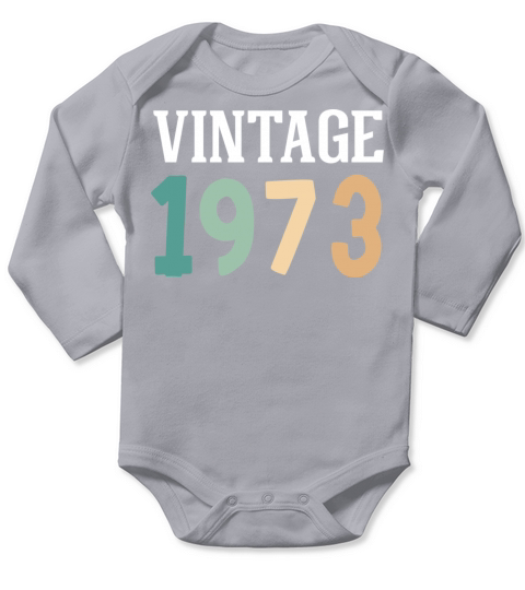 Vintage 1973 49th Birthday Long Sleeve Baby One-Piece