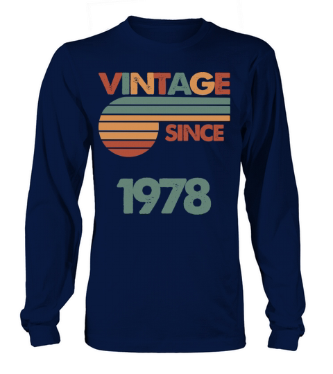 44th Vintage Birthday 1978 Long sleeved Unisex