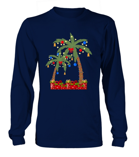 Chistmas Season Palm Trees Long sleeved Unisex