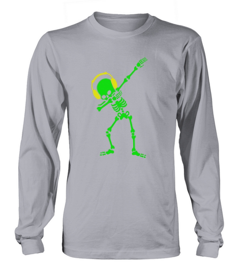 Dabbing Skeleton Dabbin Dab Hip hop funny Halloween Shirt Long sleeved Unisex
