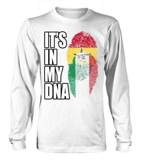 Ghanaian And Italian Mix Heritage DNA Flag Long sleeved Unisex