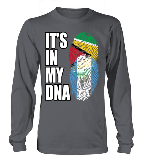 Guyanese And Guatemalan Mix Heritage DNA Flag Long sleeved Unisex