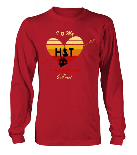 i love my hot canadian girlfriend - Retro Vintage Long sleeved Unisex