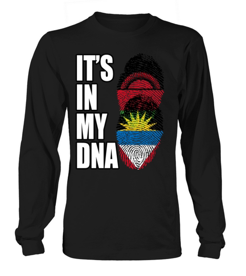 Malawian And Antiguan Mix Heritage DNA Flag Long sleeved Unisex