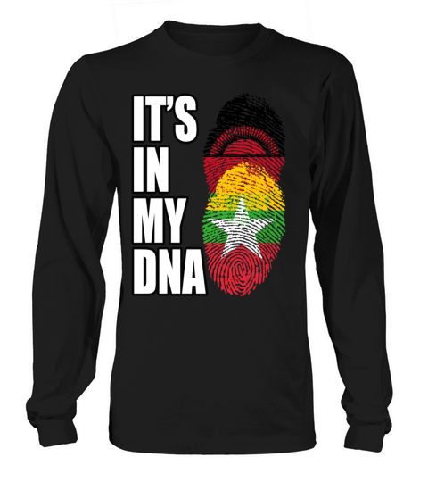 Malawian And Burmese Mix Heritage DNA Flag Long sleeved Unisex