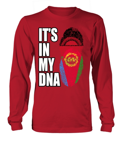 Malawian And Eritrean Mix Heritage DNA Flag Long sleeved Unisex