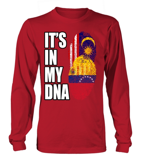 Malaysian And Venezuelan Mix Heritage DNA Flag Long sleeved Unisex