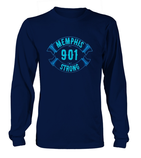 Memphis 901 Strong T-Shirt Distressed Vintage Area Code Tee Long sleeved Unisex