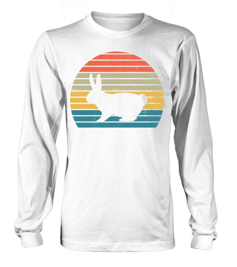 Rabbet Lover Retro Vintage Farm Animals T Shirt Long sleeved Unisex
