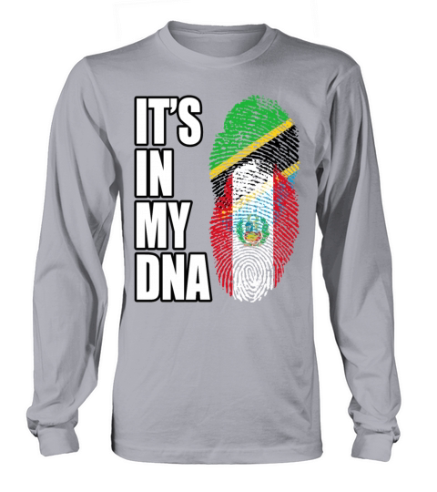 Tanzanian And Peruvian Vintage Heritage DNA Flag Long sleeved Unisex