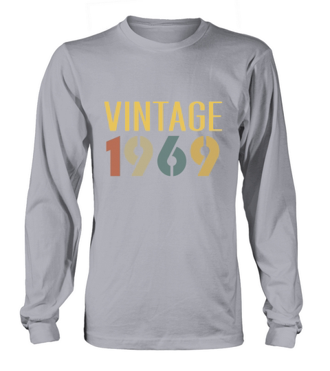 Vintage 1969 Cool Retro Style 50th Birthday Gift Long sleeved Unisex
