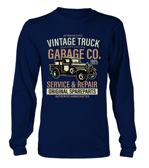 Vintage Truck T-Shirt Long sleeved Unisex