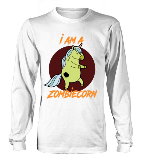 Zombie Unicorn Halloween Long sleeved Unisex