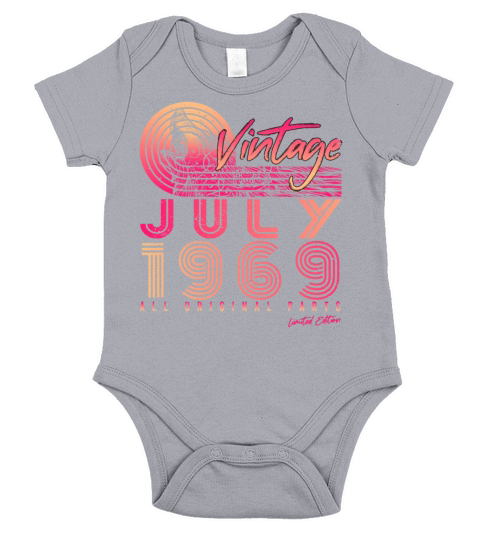 1969 Everything Original In July Short Sleeve Baby One-Piece