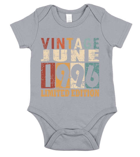 1996 vintage born in June gift Short Sleeve Baby One-Piece