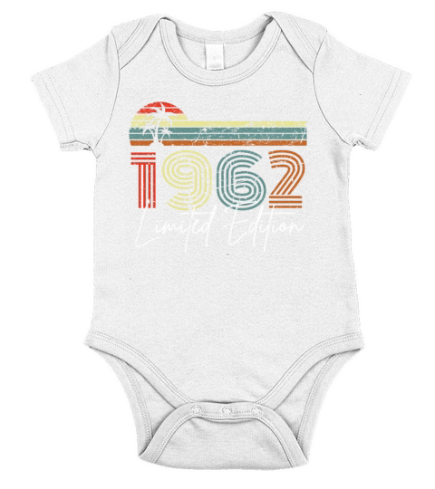60 Years 1962 Vintage Limited Edition Short Sleeve Baby One-Piece